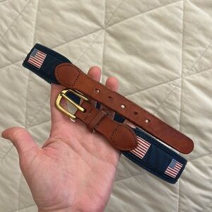 Boys Leatherman belt USA American Flag size 26